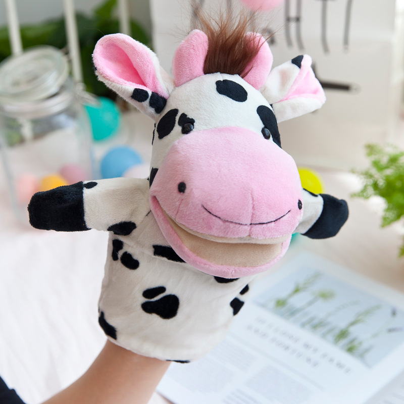 ตุ๊กตาหุ่นมือสัตว์หัวใหญ่ ขนนุ่มนิ่ม สวมขยับปากได้ น่ารักๆ เพียบ