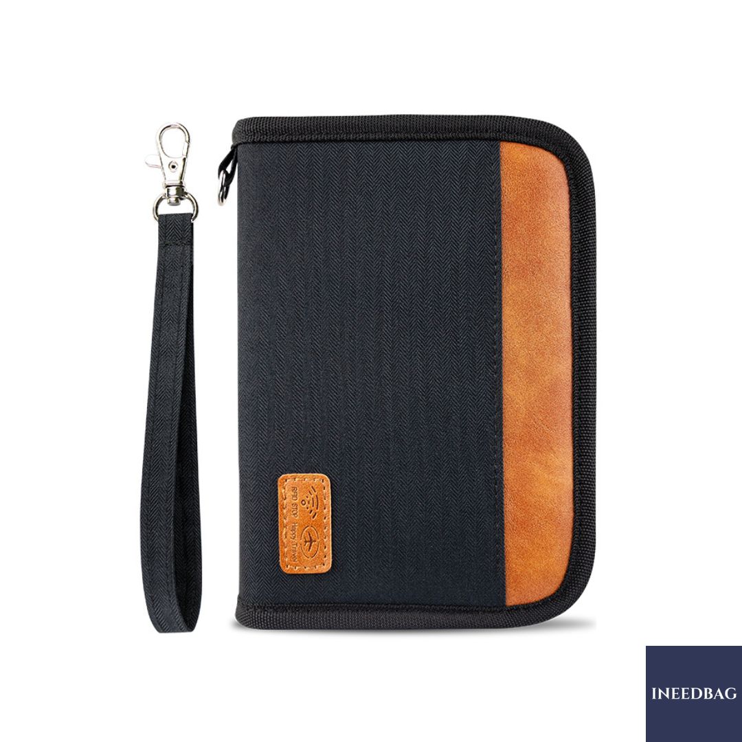 กระเป๋าใส่พาสปอร์ตขนาดกลาง กระเป๋าใส่เอกสารการเดินทาง RFID PASS พร้อมช่องป้องกันการสแกน RFID มี 2 สีให้เลือก