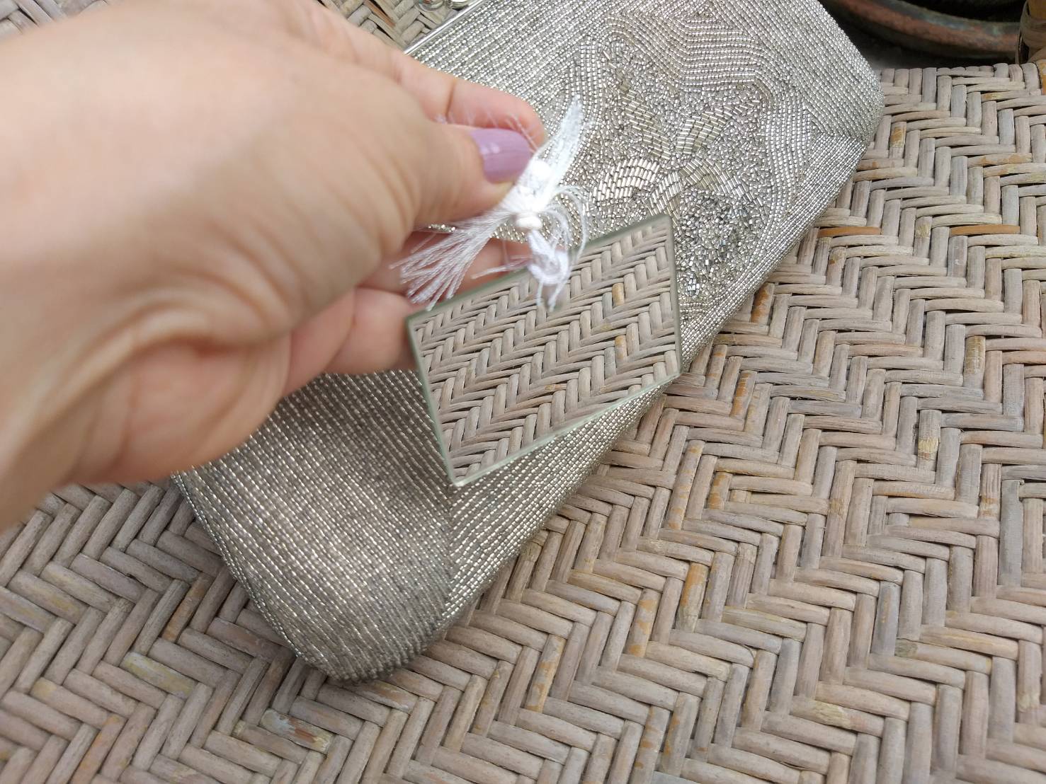 กระเป๋าหรูออกงาน ปักเลื่อมทั้งใบ สวยมากกกก