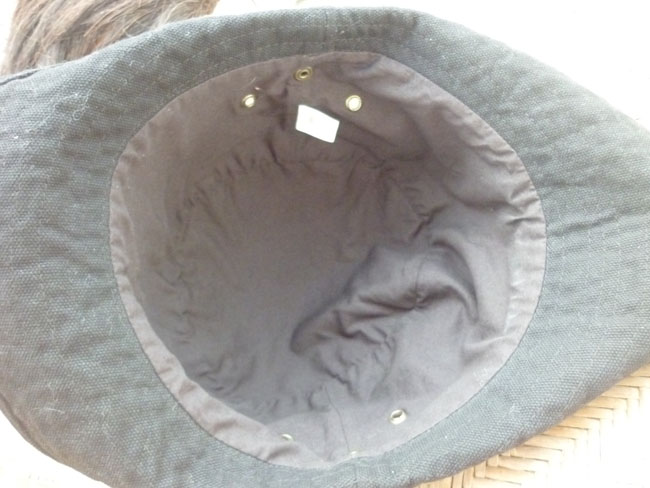 หมวกปีกกว้าง/คาวบอย ผ้า canvas สีดำ แนว adventure สวยเรียบ