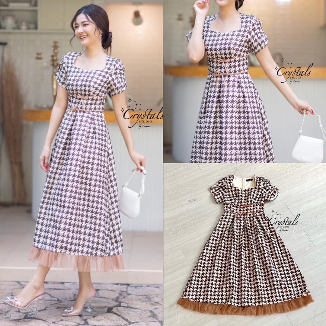 เดรสเจ้าหญิงมุ้งมิ้ง งานสวยสไตล์วินเทจ ดีไซน์แบบเรียบๆ แต่มีความดูดี หรูหรา สินค้าคุณภาพ (พร้อมส่ง)