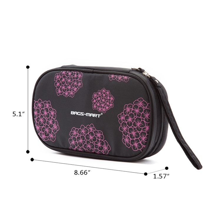 กระเป๋าเก็บเครื่องประดับ จัดเก็บสร้อยข้อมือ ต่างหู แหวน สร้อยคอ กำไล นาฬิกา คุณภาพสูง (Rose Pink)