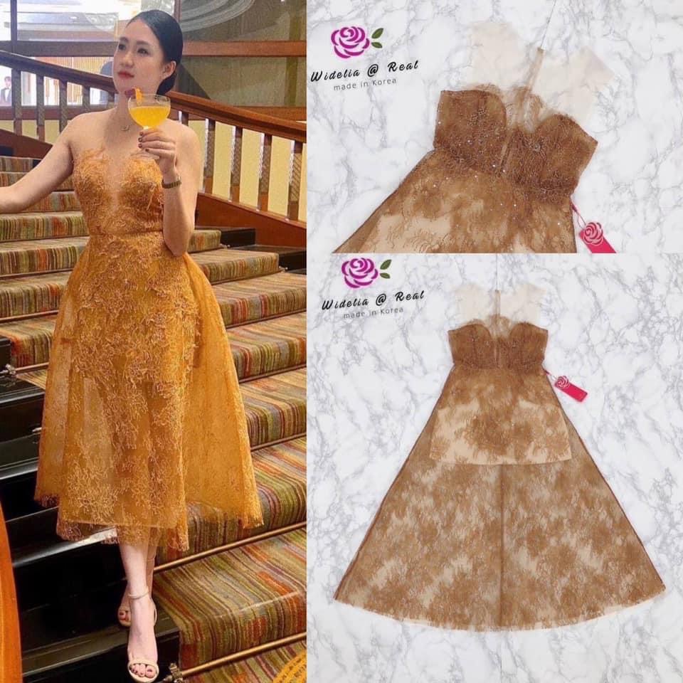 Dress :: เดรสยาวตัวสวยทรงเก๋ บอก เลยว่างานน่ารักสุดๆ ช่วงอกมาในผ้าตาข่ายเนื้อนุ่ม ละมุน : สินค้าคุณภาพ (พร้อมส่ง)