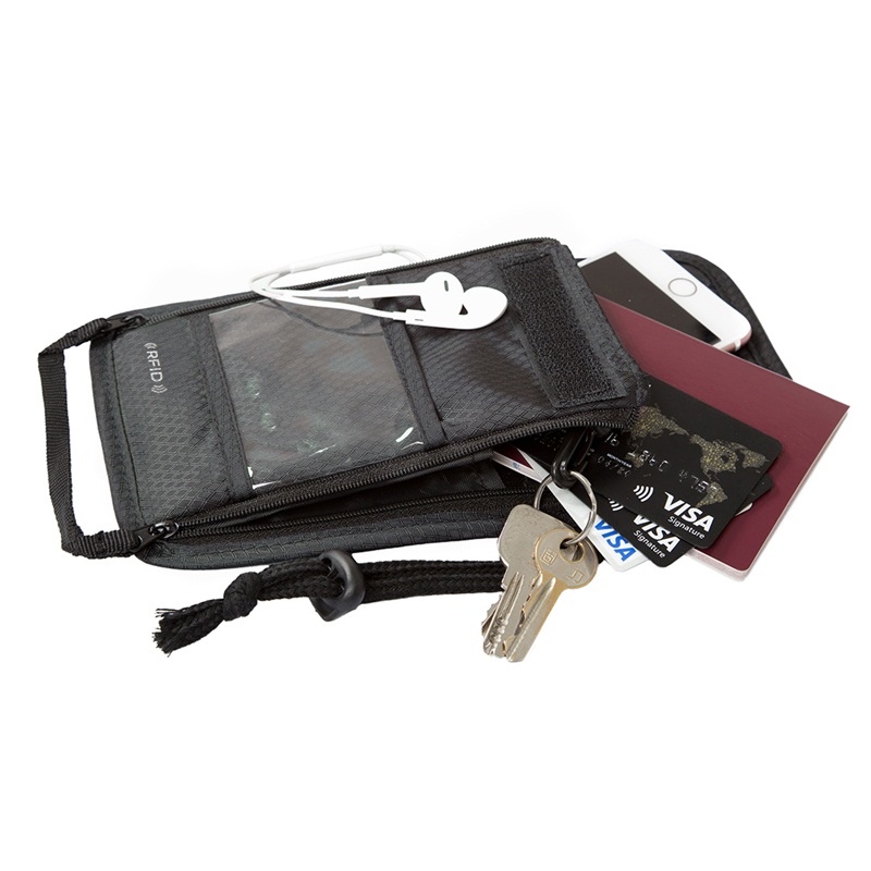 ฺBagsmart กระเป๋าใส่พาสปอร์ตแบบห้อยคอ ป้องกันการขโมยข้อมูลบัตรเครดิตด้วยคลื่น RFID มี 3 สีให้เลือก