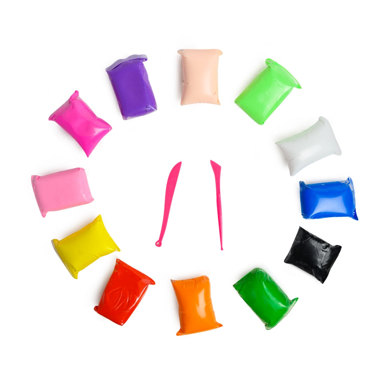 ดินเบา แพ็ค 12 สี พร้อมเครื่องมือปั้น 3 ชิ้น ปั้นดีไม่ติดมือ ปลอดภัยไร้สารพิษ Lightweight Moulding Clay