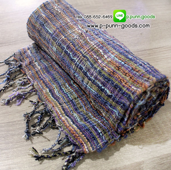 ผ้าพันคอผ้าฝ้าย/ผ้าคลุมไหล่ งานผ้าฝ้ายทอมือ เนื้อนุ่ม