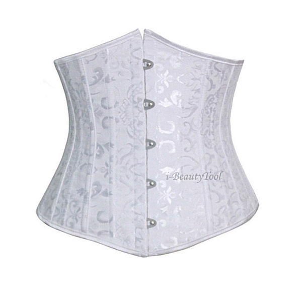 คอร์เซ็ท ครึ่งตัว กระชับเอว พุงหาย เอวคอด รุ่น Steel Bone 26 สีขาว
