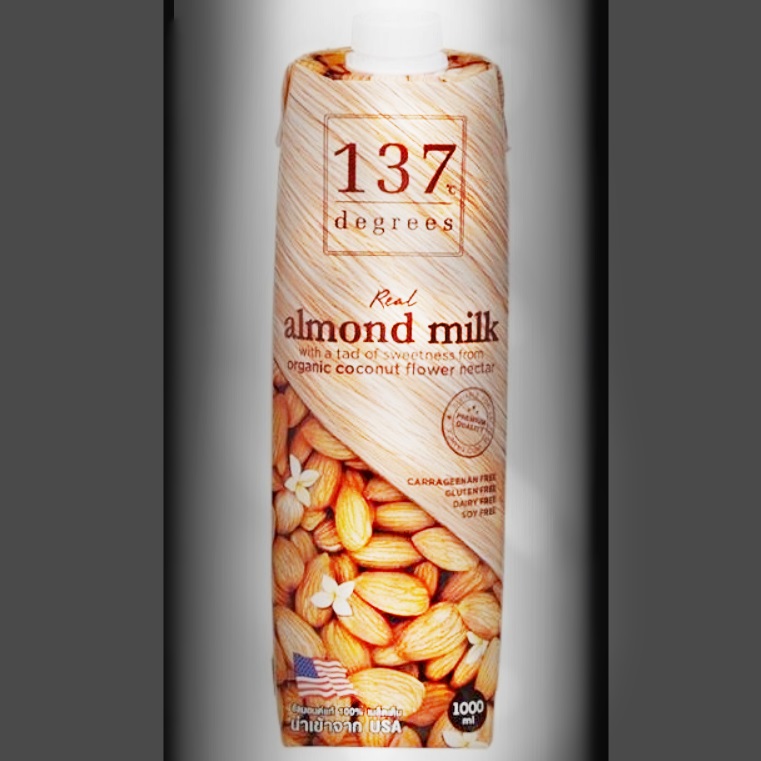 ► นมอัลมอนด์ (137 ดีกรี) ขนาด 1,000 ml. ☺สูตรดั้งเดิม อัลมอนด์แท้ๆ 100% ปราศจาก-น้ำตาล ไม่มี-สารกันเสีย ไม่ผสม-ถั่วเหลือง ไม่ผสม-นมวัว
