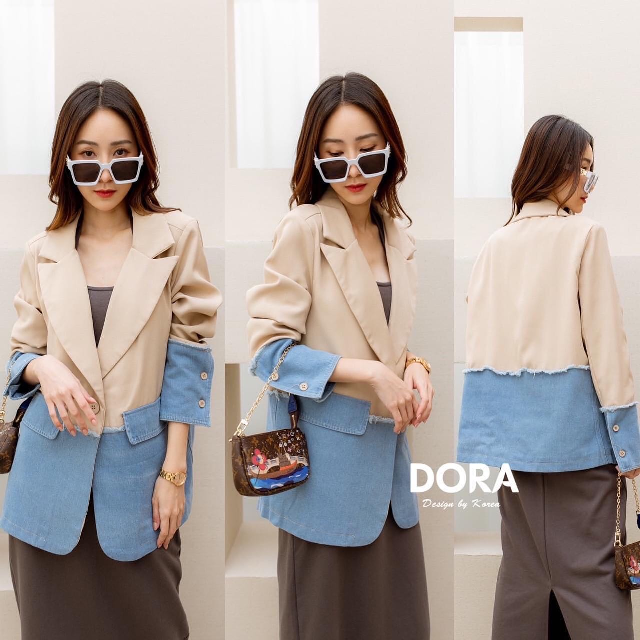 Blazer oversize ดูดีมาก ต่อยีนมีกระเป๋า ใส่ได้ตลอดไม่มีเอ้า จัดเลยดูดีมาก : สินค้าคุณภาพ (พร้อมส่ง)