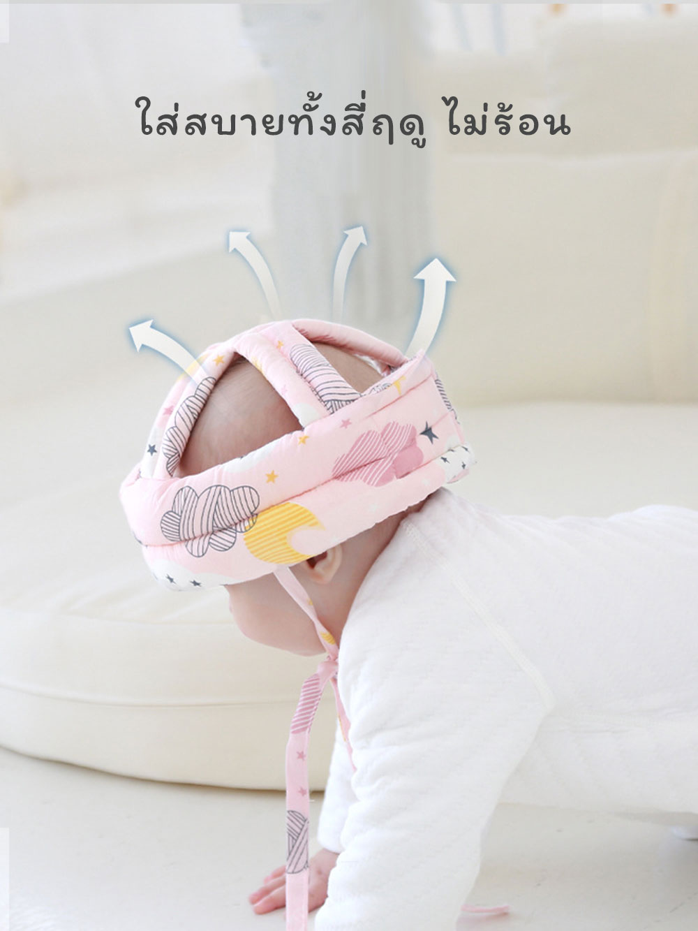 หมวกกันน๊อคเด็ก กันกระแทก หมวกกันล้มเด็กหัดเดิน ป้องกันหัวเด็กจากการล้ม-การชน