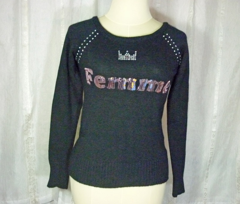 เสื้อไหมพรมสีดำ ไซด์ S ผ้าดีมาก (ของใหม่)