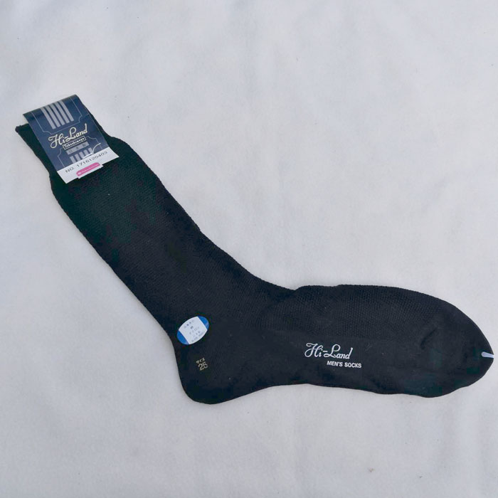 ถุงเท้าชาย Takashimaya เนื้อดีมาก สีดำ