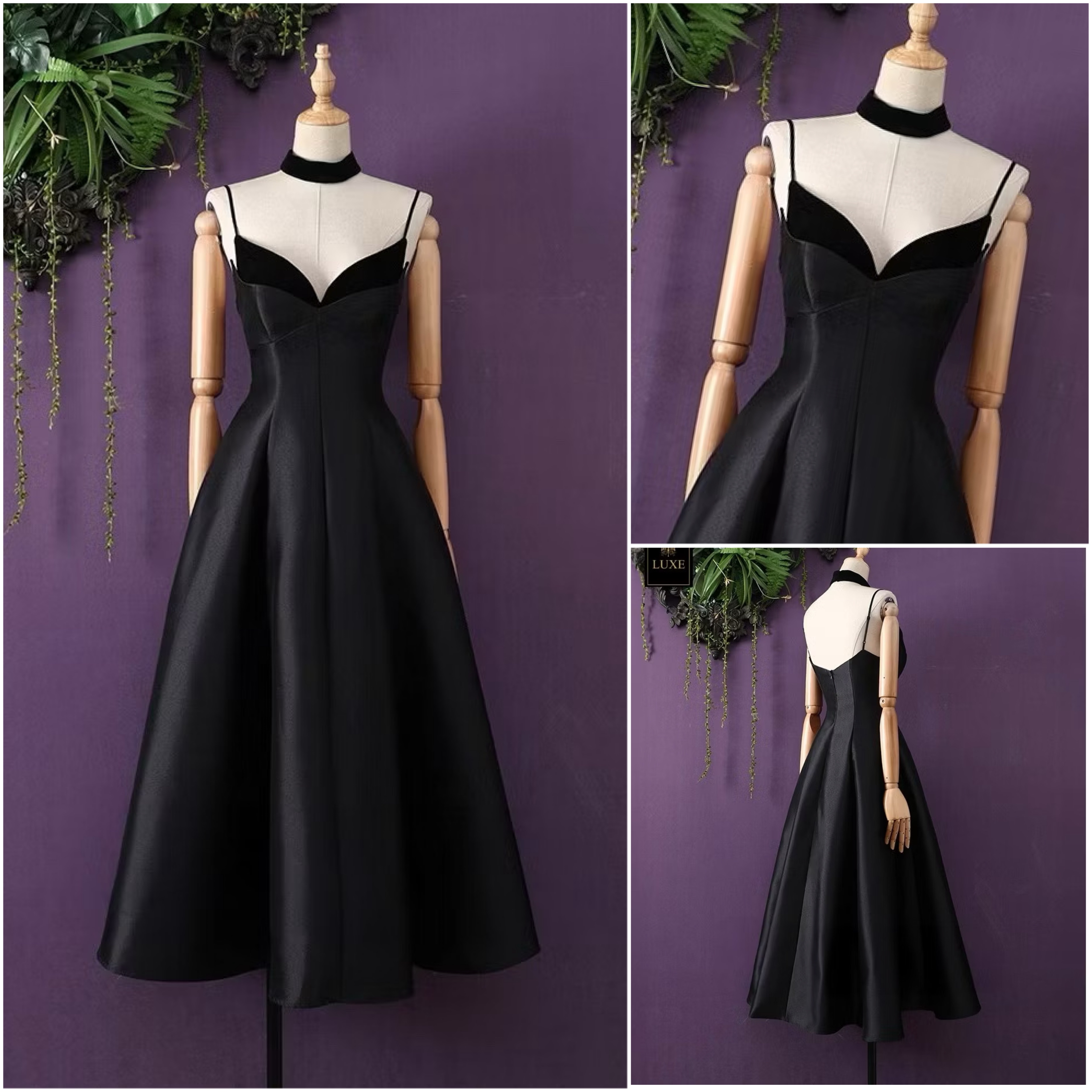 เดรสเสื้อสายเดี่ยว ดีเทลหน้าอกโค้ง ซ้อน2เลเยอร์ กระโปรงบานทรงวงกลม ทำจากผ้าไหมดัตเชสเนื้อดี ผ้ามีน้ำหนัก มีซิปซ่อนและซับในอย่างดี แพตเทิร์นเก็บทรงสวย คัตติ้งประณีตมากค่ะ ใส่สบาย : สินค้าคุณภาพ (พร้อมส่ง)