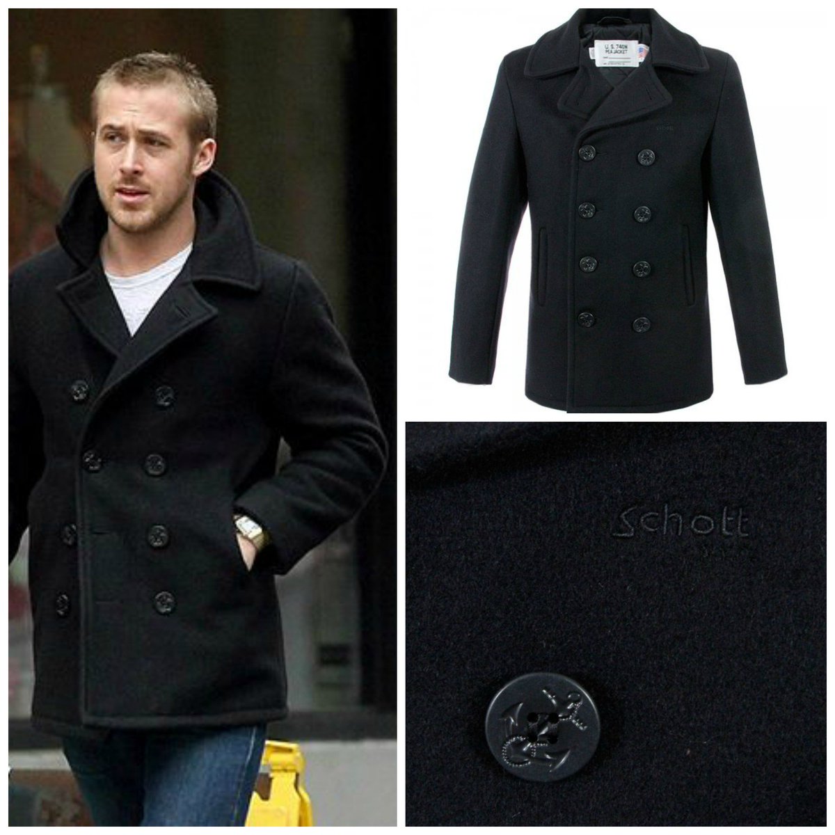 โค้ทขนสัตว์อย่างหนาติดลบ U.S. 740N PEA JACKET อก42