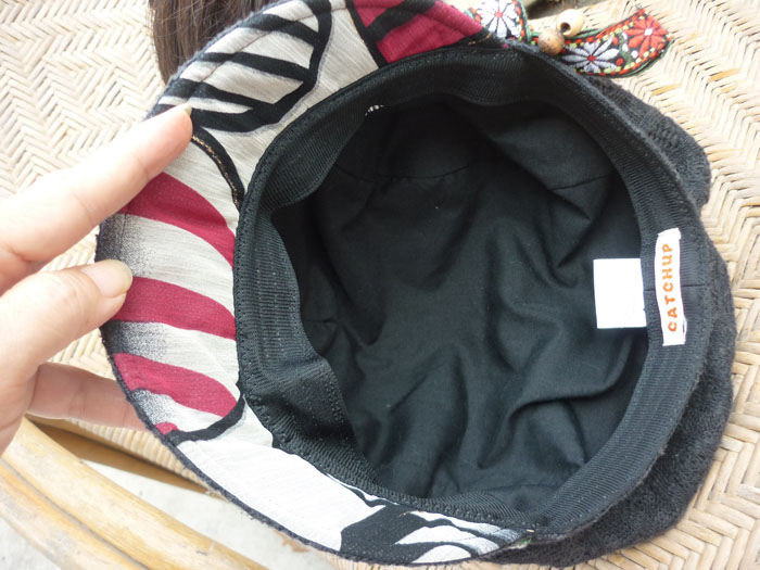 หมวกแก๊ปทรงบอลลูน ผ้าลูกไม้สีดำ สวยเก๋มาก