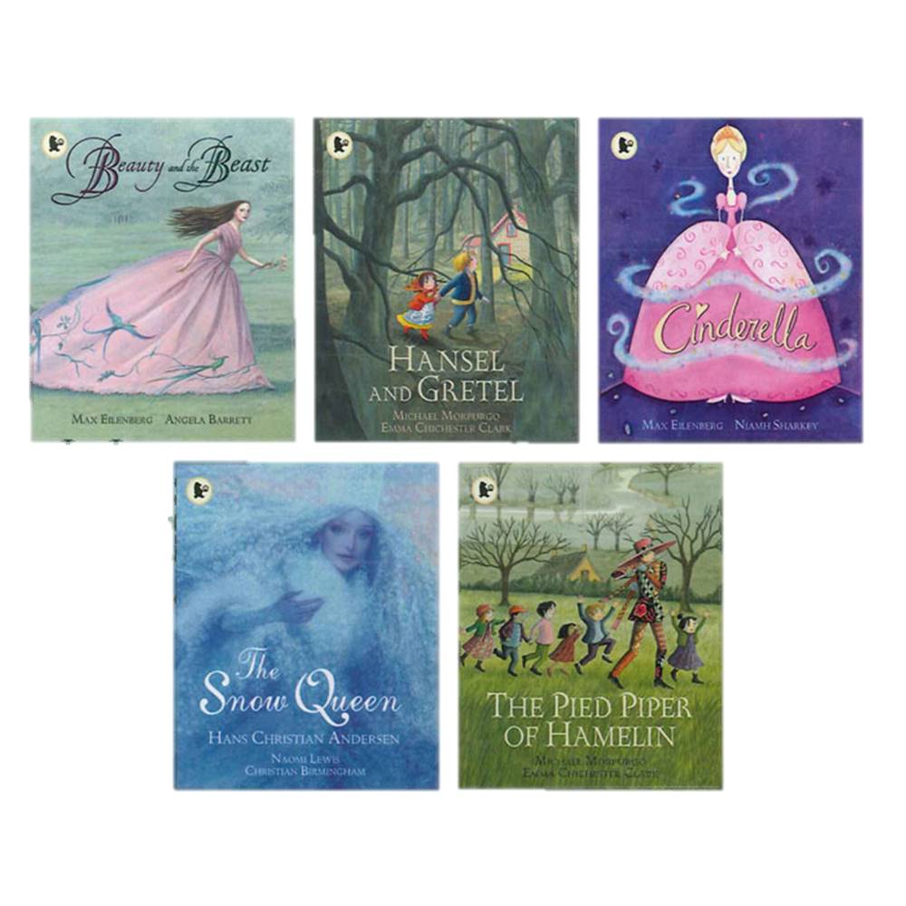 Walker Classic Fairy Tales : 5 Books Collection : Beauty and the Beast + Hansel and Gretel + Cinderella + The Snow Queen + The Piped Piper of Hamelin by Andersen, Morpurgo, Eilenberg เทพนิยายคลาสสิก 5 เล่ม