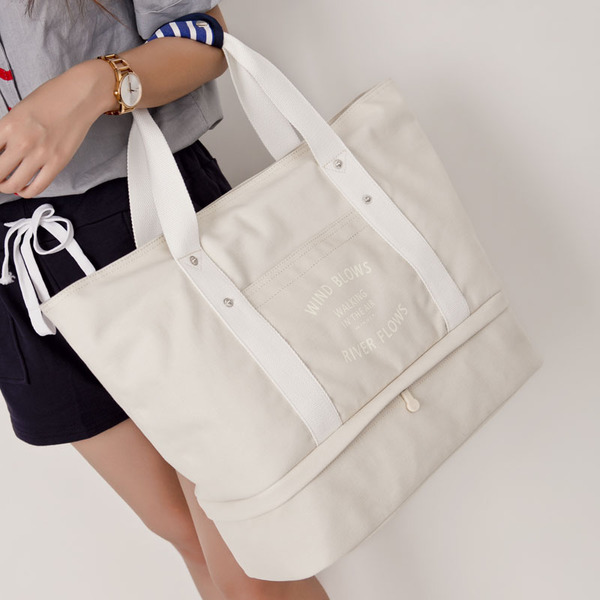 กระเป๋าสะพายผ้าแคสวาส เสียบกระเป๋าเดินทางได้ มีช่องใส่สองชั้นบน-ล่าง กระเป๋าเล็กแยก เหมาะมากสำหรับเดินทาง ท่องเที่ยว มี 7 สีให้เลือก