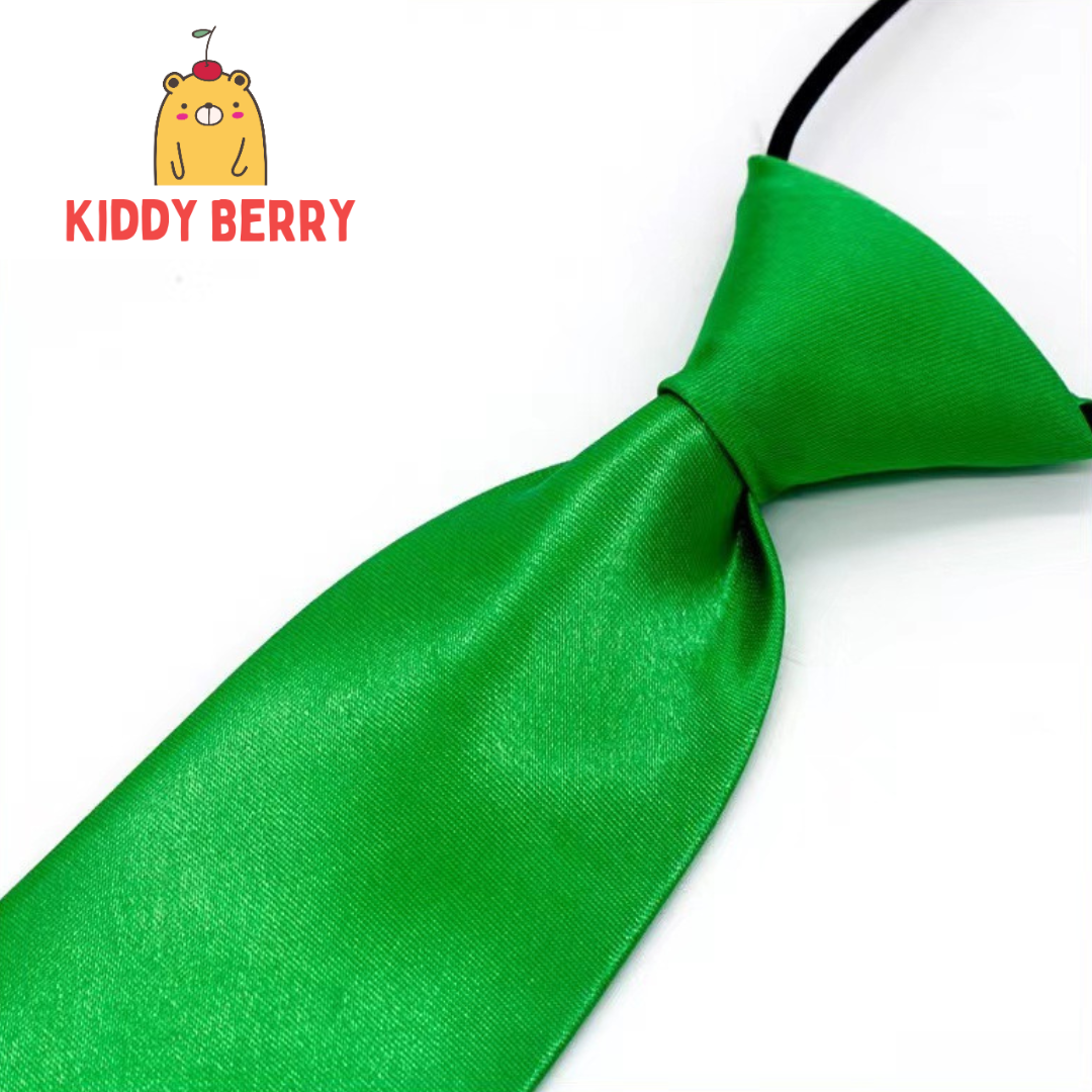 เนคไทเด็ก เนกไทเด็กสำเร็จรูป ผ้าซาติน สวมใส่ง่าย สำหรับเด็กวัย 1-12 ปี