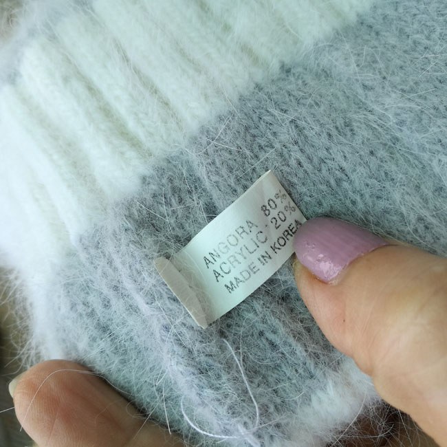 หมวกไหมพรมขนกระต่ายแองโกล่า สวยมากอุ่นติดลบ /ของใหม่/