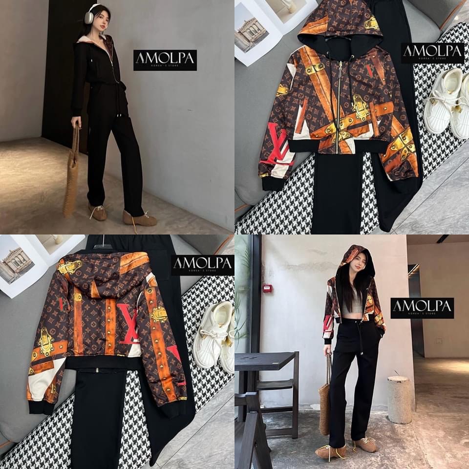 SET JACKET LV งาน Hiend ใส่ได้ทั้ง 2 ด้าน เนื้อผ้าดีม๊ากกกก ผ้าใส่สบายมากกกก ห้ามพลาดเลยนะคะ ใส่สบายสุดๆ : สินค้าคุณภาพ (พร้อมส่ง)