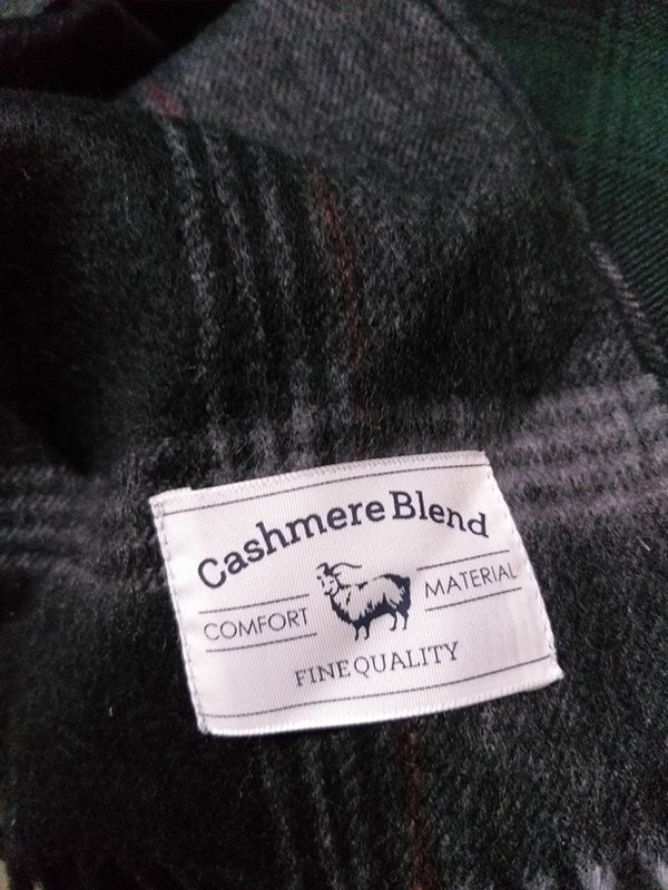 ผ้าพันคอขนสัตว์ Cashmere Blend หล่อมาก (ของใหม่)