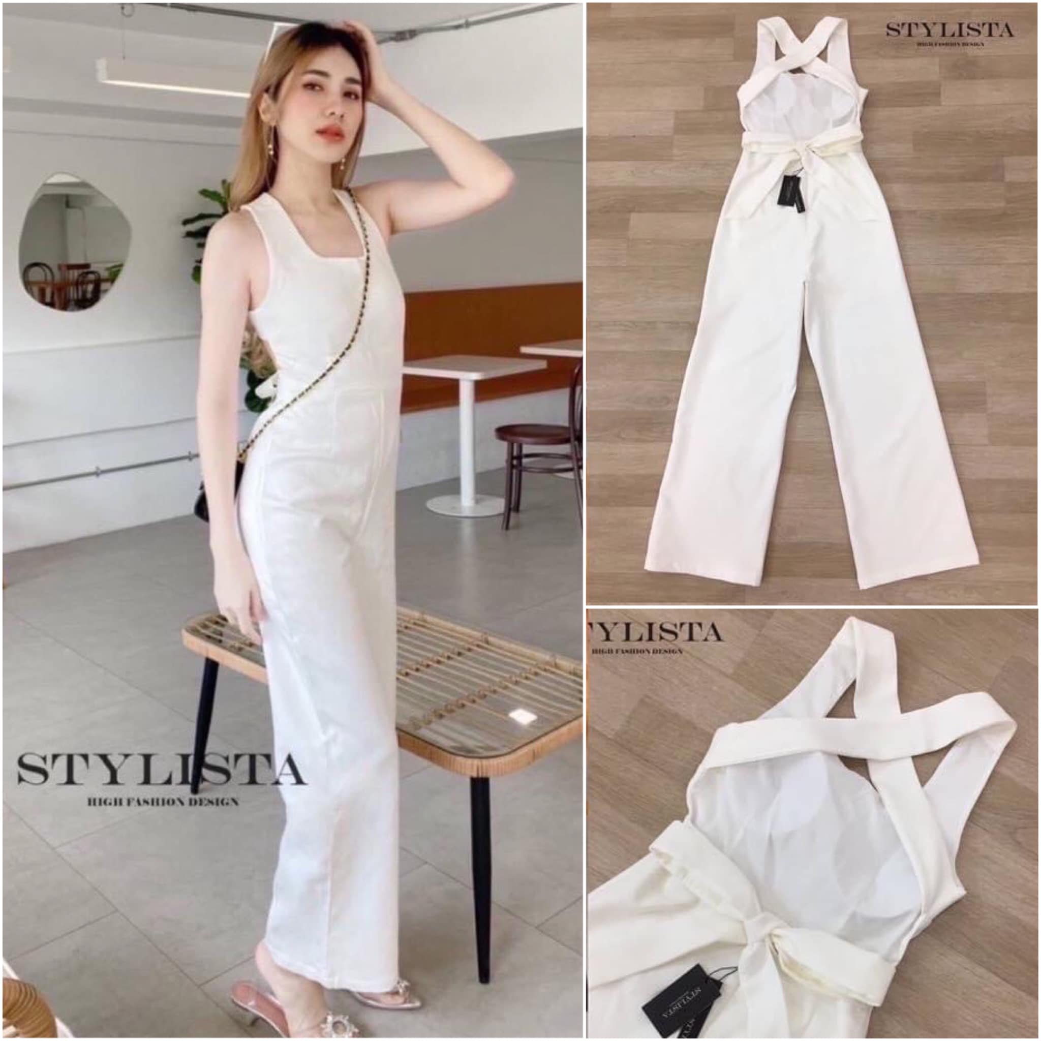 จั้มสูทขายาว ทรงพอดีตัว ใส่สวยเซ็กซี่เบาๆ ดูดีเหมือนเซเลป เลยค่ะสวยเปะเวอร์ ใส่เที่ยว ใส่ได้ หลายโอกาส สินค้าคุณภาพ (พร้อมส่ง)