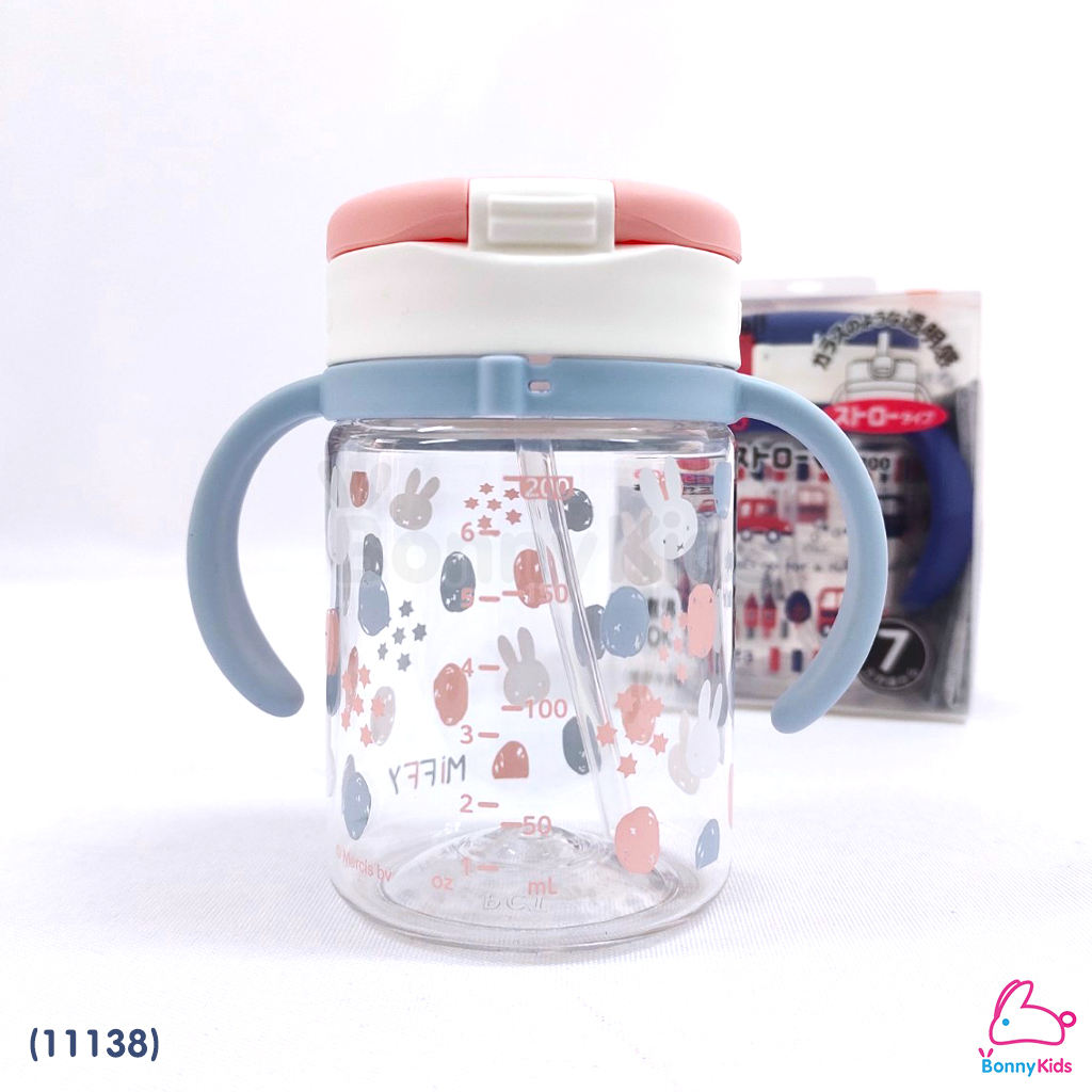 (11138) Richell (ริเชล) แก้วหลอดดูดกันสำลัก คว่ำไม่หก รุ่น AQULEA สำหรับเด็ก 7m+ (ขนาด 200 มล.)