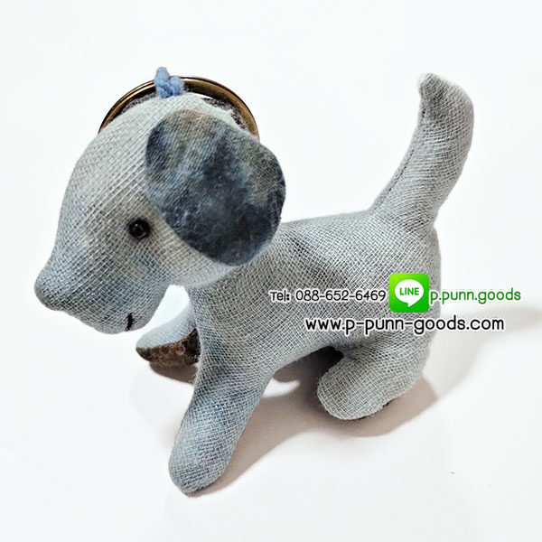 สุนัขน้อย พวงกุญแจผ้า งานผ้าทำมือ