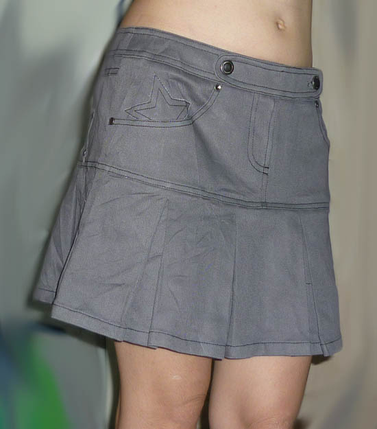กระโปรงจีบทวิช สีเทา viva violet 29-36-13