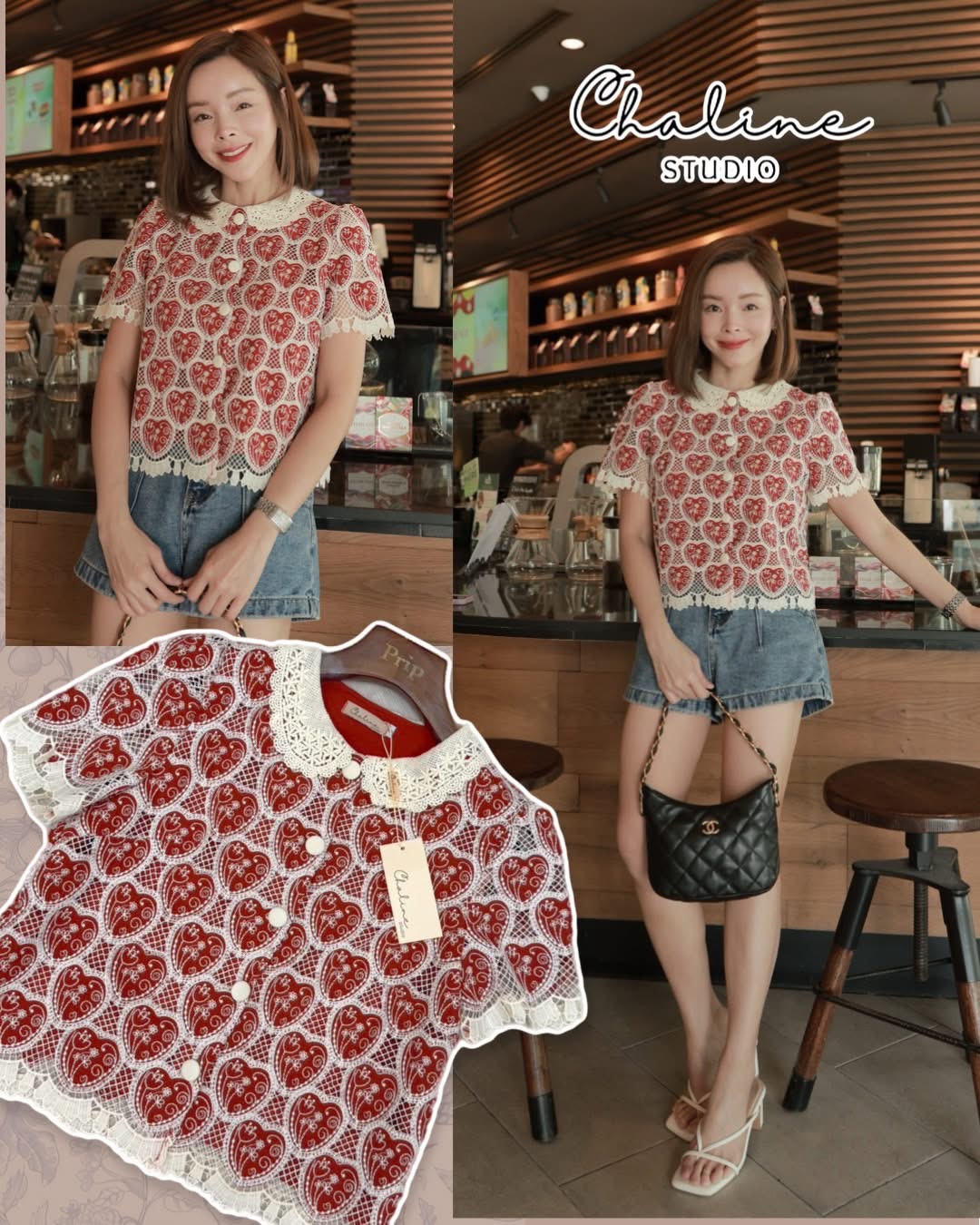 เสื้อลูกไม้คอตตอนซิลค์เนื้อดี ผ้าฉลุลายสวยงามทั้งตัว ชายแขนชายเสื้อหยักโค้งตามเชิงลูกไม้ สีน่ารักสดใสคอแต่งปกลูกไม้น่ารัก ใส่สบาย : สินค้าคุณภาพ (พร้อมส่ง)