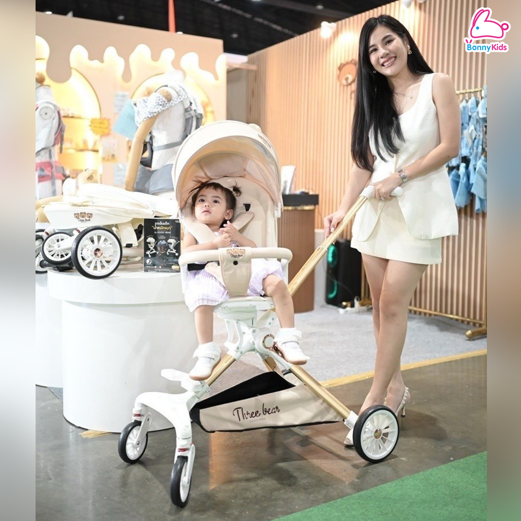 Three Bear (ทรีแบร์) รถเข็นเด็ก รุ่น Goody Bear น้ำหนักเบา สามารถนำขึ้นเครื่องได้ รองรับน้ำหนักได้ถึง 30 กก.