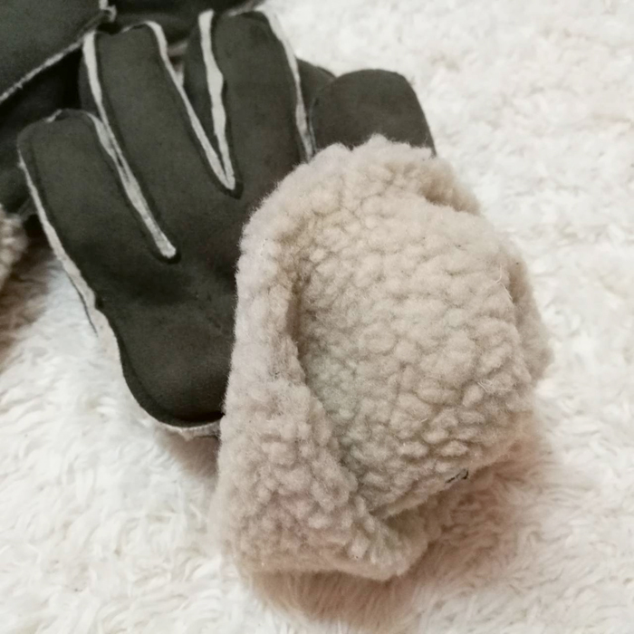 ถุงมือผ้าชามัวร์ บุขน อุ่นติดลบ ไซด์ L