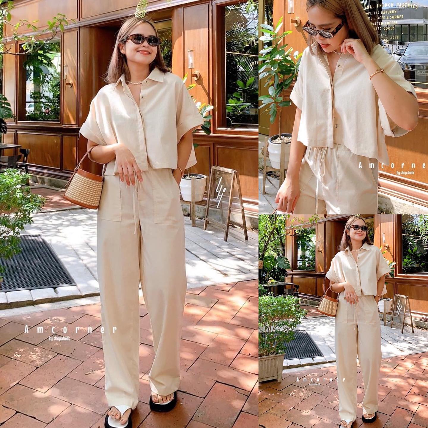 เซตเสื้อ+กางเกงขายาว ผ้าลินินแท้เนื้อดี เนื้อผ้าใส่สบาย. สินค้าคุณภาพ (พร้อมส่ง)