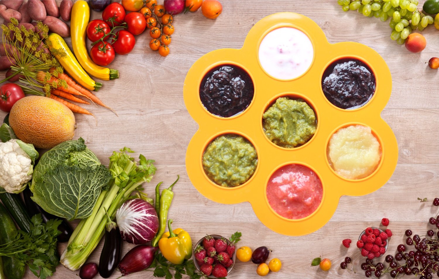 ถาดซิลิโคนเด็ก ชุดถาดซิลิโคนฟรีซเก็บอาหารเด็กอ่อน มีฝาปิด NanaBaby Food Storage Silicone Container