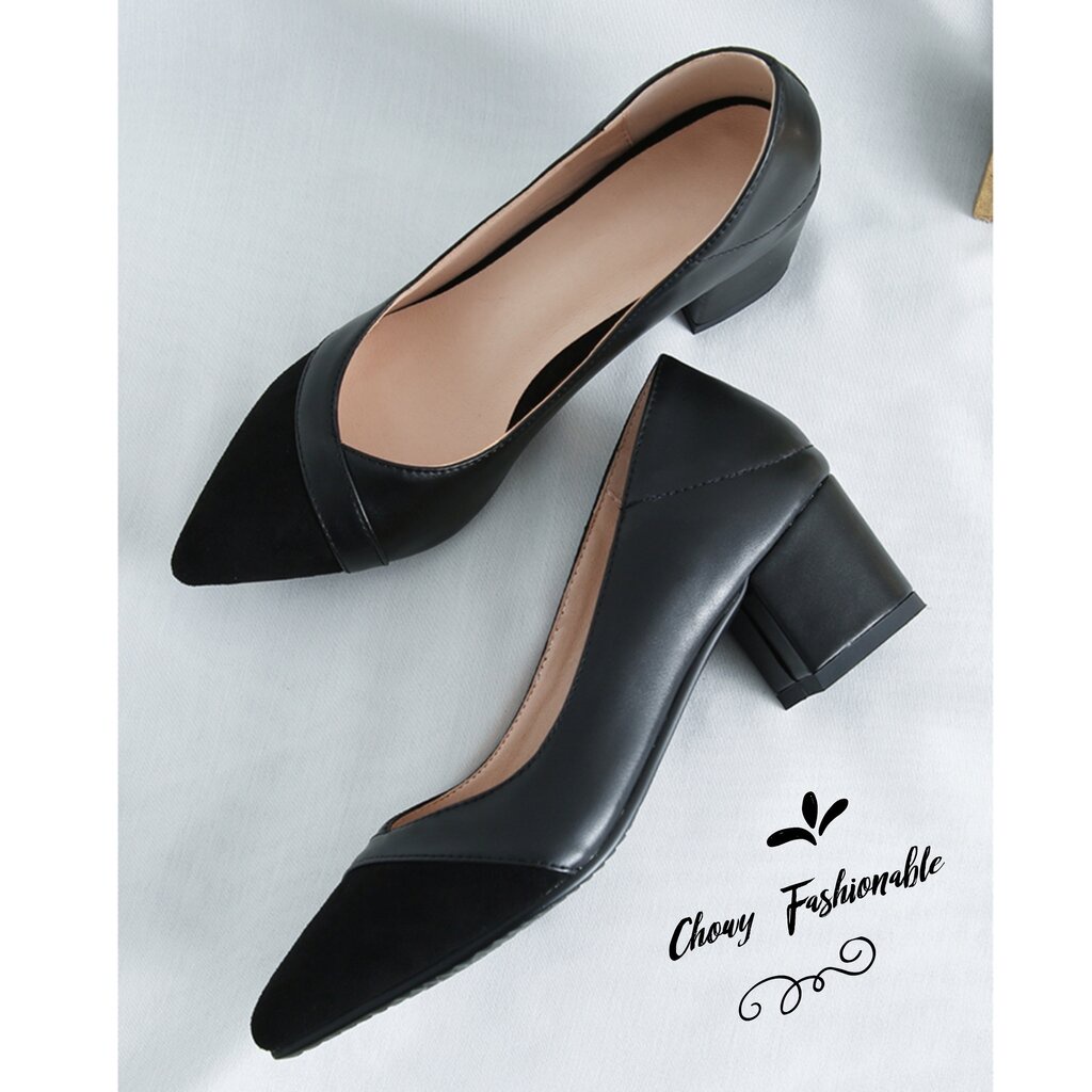 รองเท้าคัชชูส้นเตี้ย หัวแหลม ไซส์ 40 Optimal Classic หัวแหลม KR0916