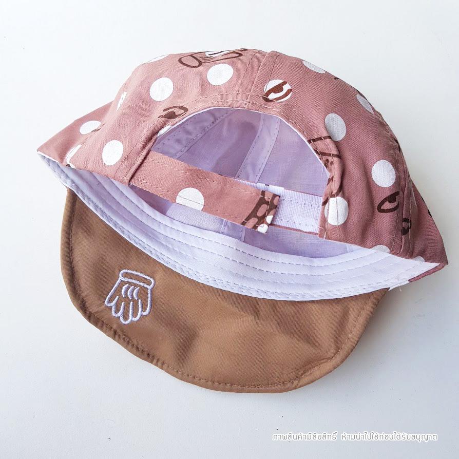 หมวกแก็ปเด็กวัย 1-4 ปี Miki ดัดปีกหมวกได้ - มีสีแดง ฟ้า ชมพู น้ำตาล