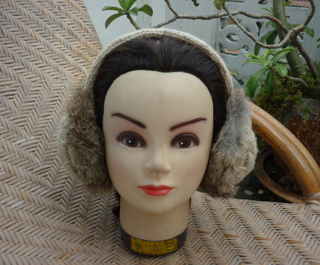 ที่ปิดหูกันหนาว ไหมพรมบุขนกระต่ายแท้ นุ่มมากกก