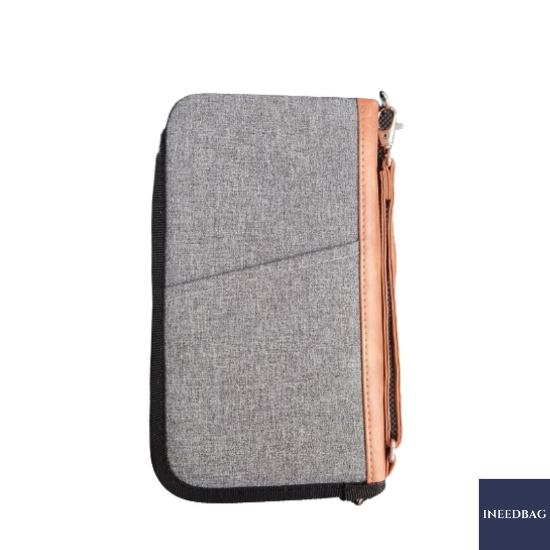 กระเป๋าใส่พาสปอร์ตใบยาว กระเป๋าใส่เอกสารการเดินทาง RFID PASS พร้อมช่องป้องกันการสแกน RFID มี 2 สีให้เลือก