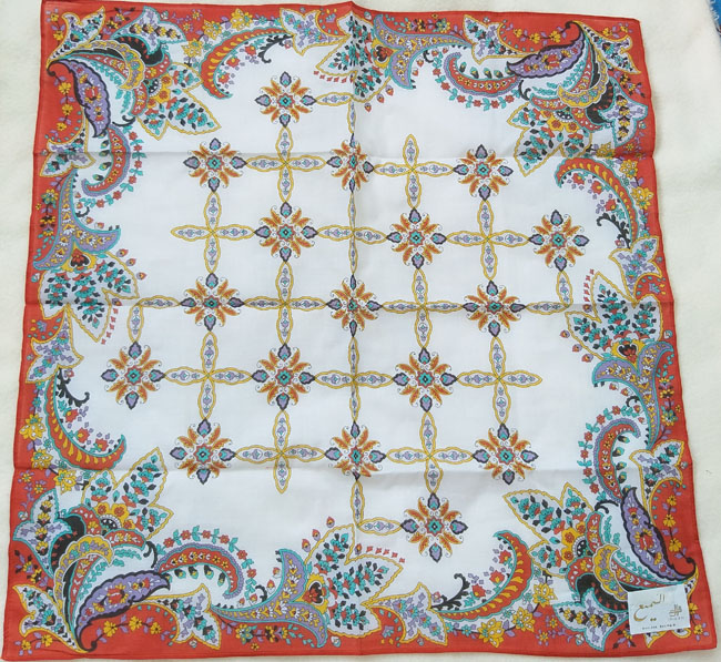 ผ้าเช็ดหน้าลายสวยมาก แนวอินเดีย