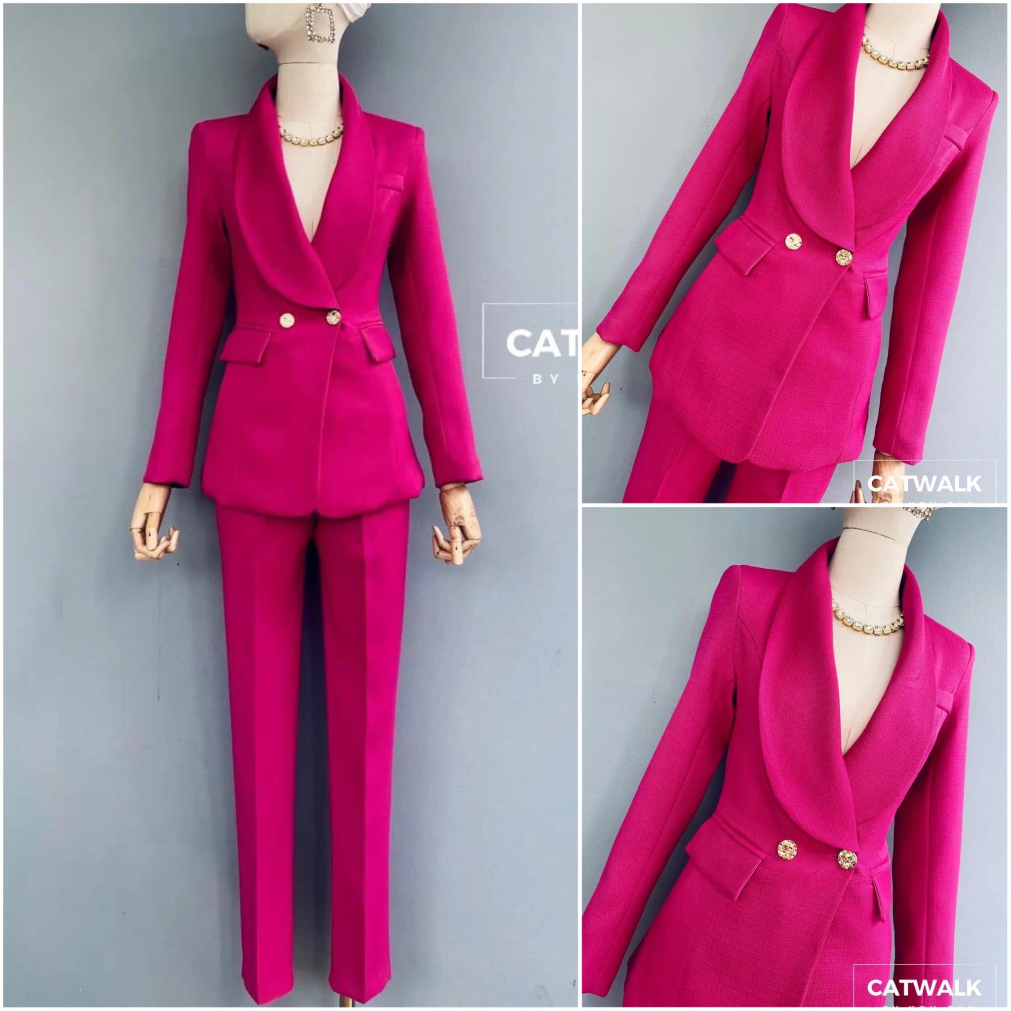 เซตเบลเซอร์คอกล้วย+กางเกงขายาวทรงสวย เนื้อผ้าสวยมาก เป็นผ้าลายทอ ตัวเบลเซอร์เป็น ทรงเข้ารูป สินค้าคุณภาพ (พร้อมส่ง)