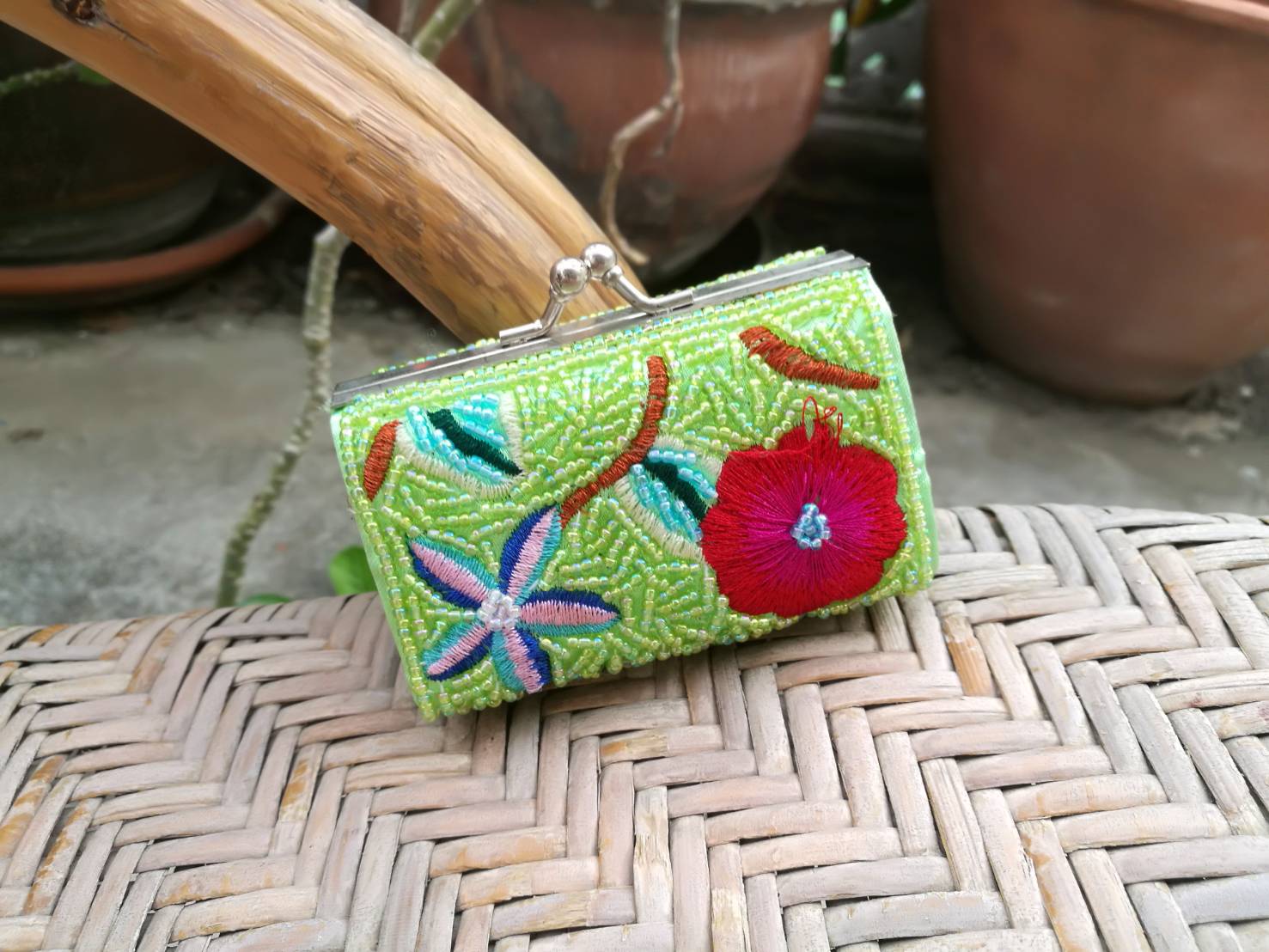 กระเป๋าใส่เหรียญ ปักเลื่อม ปักลาย สวยมากกก (ของใหม่)