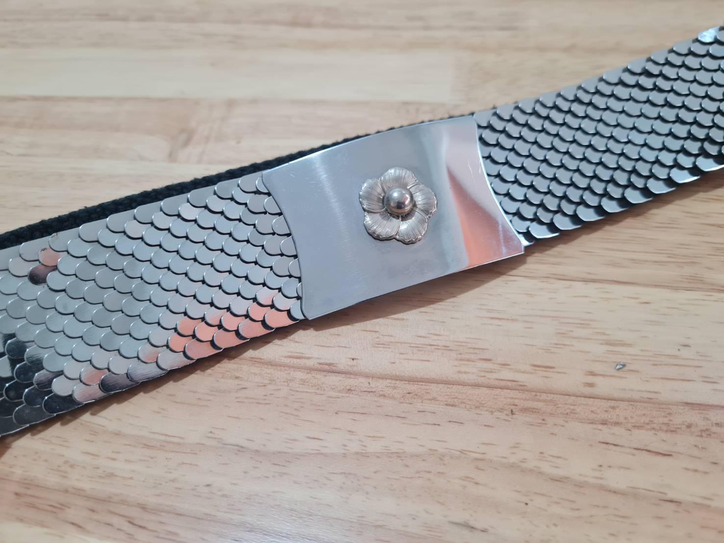 เข็มขัดเงินเกล็ดปลา Made in U.S.A. สวยมากกกก