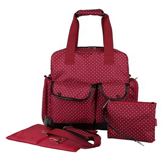 Ecosusi กระเป๋าคุณแม่ กระเป๋าสัมภาระคุณแม่ กระเป๋าแม่ลูกอ่อน ใช้ได้ 3 แบบ ใบใหญ่ ทนทาน ช่องใส่ของเยอะ (Red)