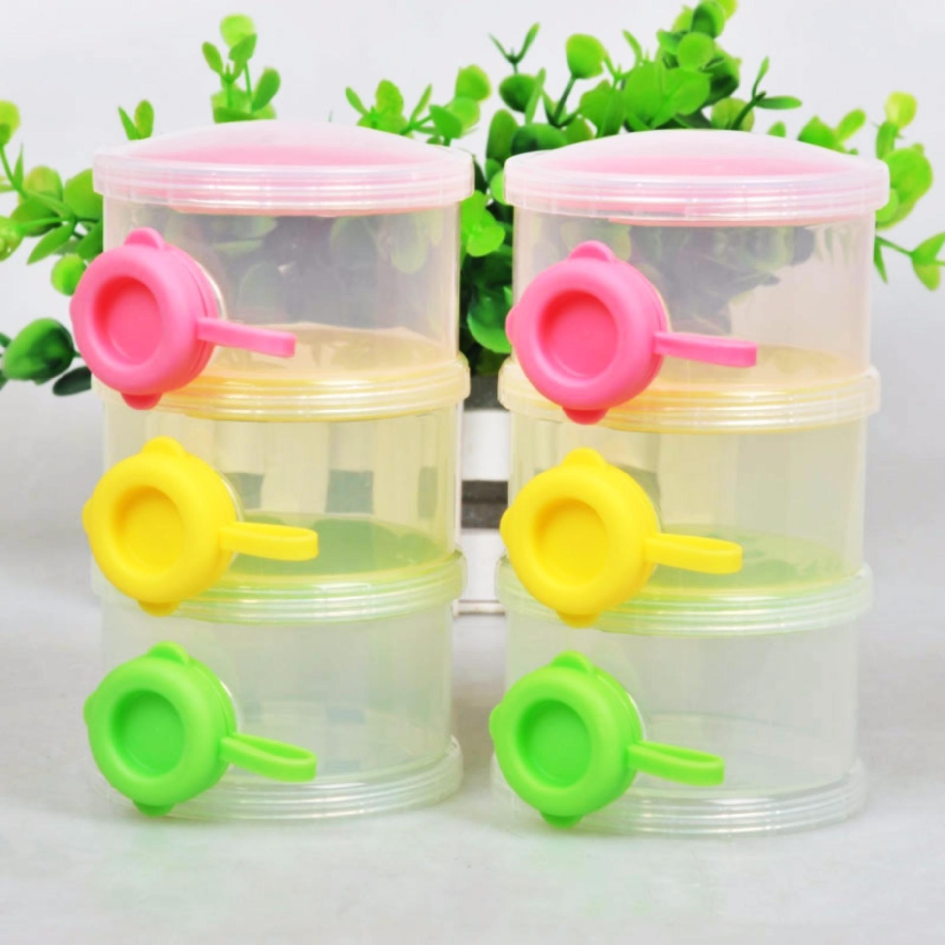 ชั้นแบ่งนมผง BPA-Free รุ่นเปิดข้าง 3 ชั้น หมุนแยกชั้นได้ NanaBaby