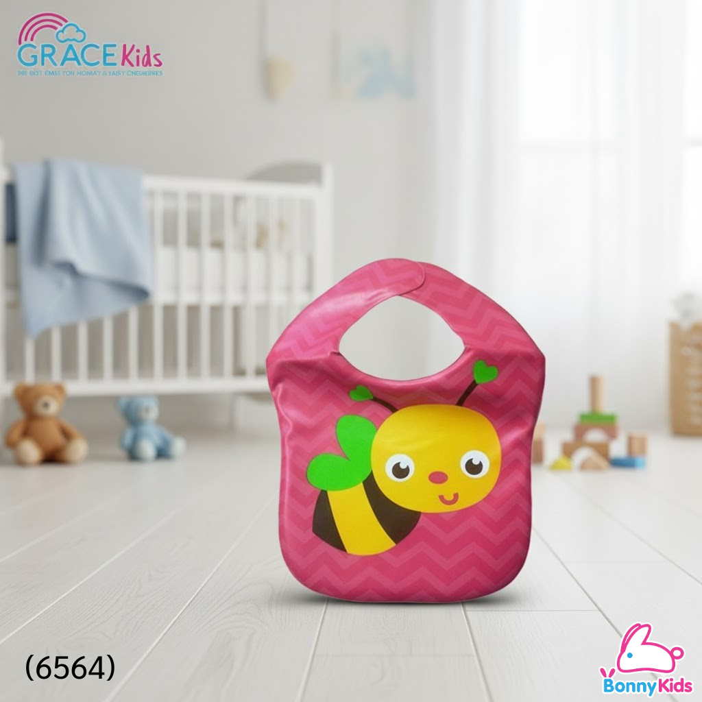 (6564) Gracekids ผ้ากันเปื้อนพลาสติก รุ่น มีที่รองอาหาร