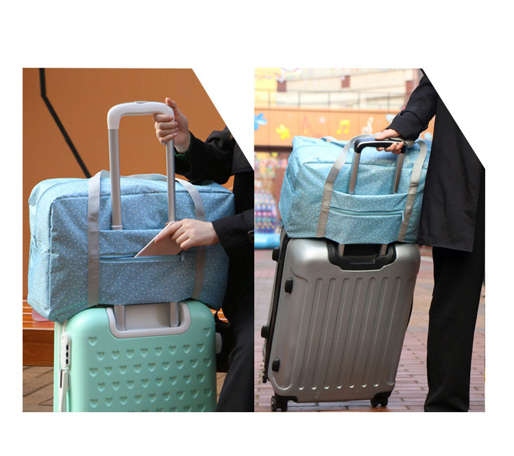 DINIWELL กระเป๋าเดินทางพับเก็บได้ อเนกประสงค์ เพื่อการเดินทาง ท่องเที่ยว ปรับสายสะพายได้ เสียบที่จับของกระเป๋าเดินทางได้ น้ำหนักเบา มีซิปรูดตอนพับเก็บ