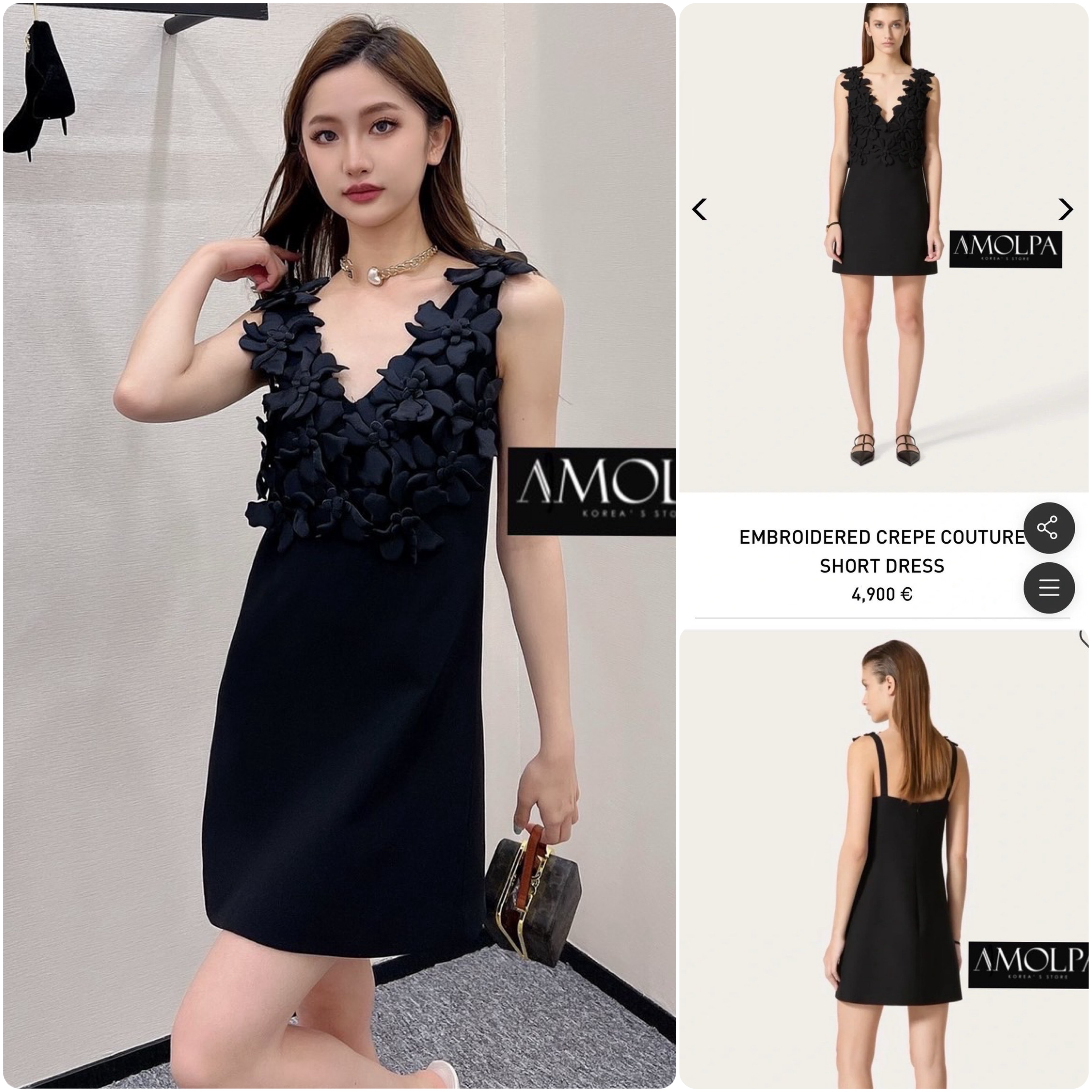 DRESS VALENTINO สวยหรู ดูแพง สมมมมมเป็นตัวแม่แห่งวงการ....งานสูทสุด พรีเมียมม สินค้าคุณภาพ (พร้อมส่ง)