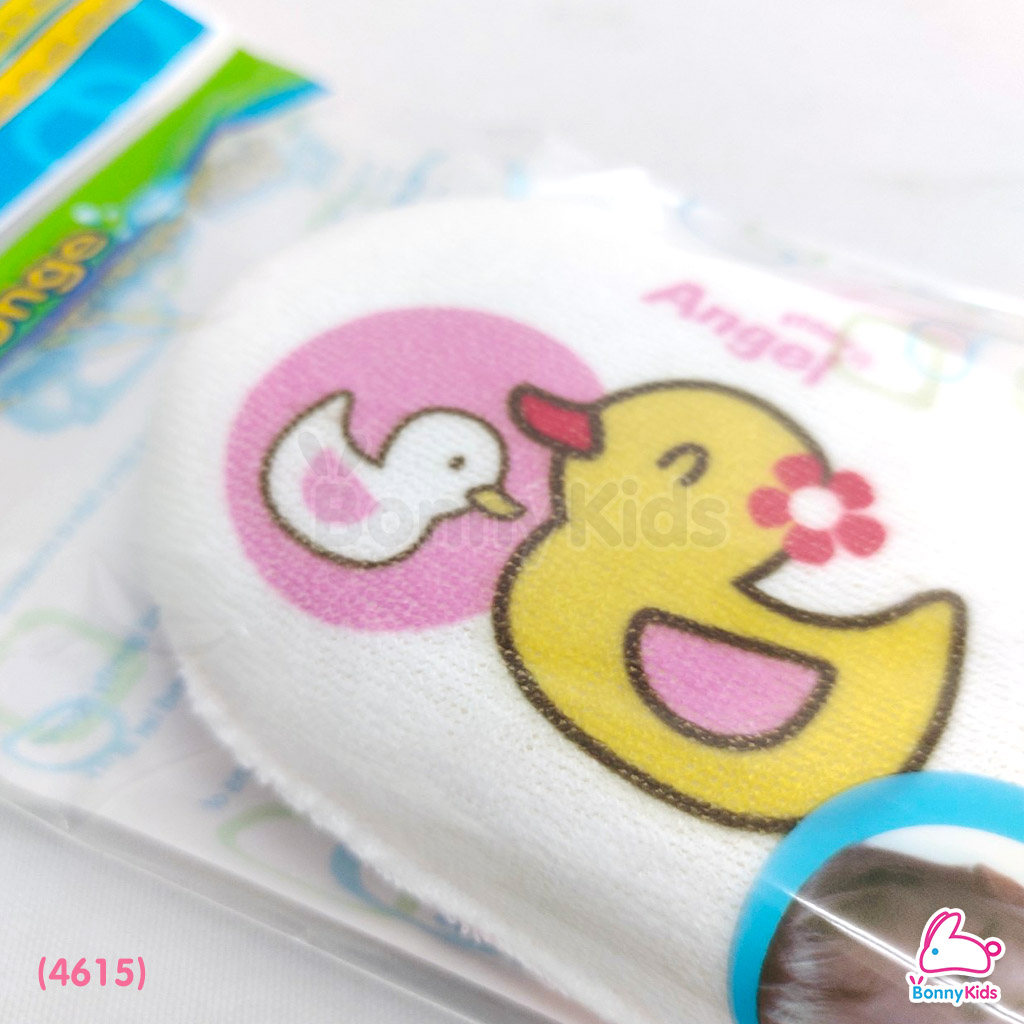 (4615) Angel Stony (แองเจิล สโตนี่) ฟองน้ำอาบน้ำเด็ก หุ้มผ้าขนหนู (คละลาย)