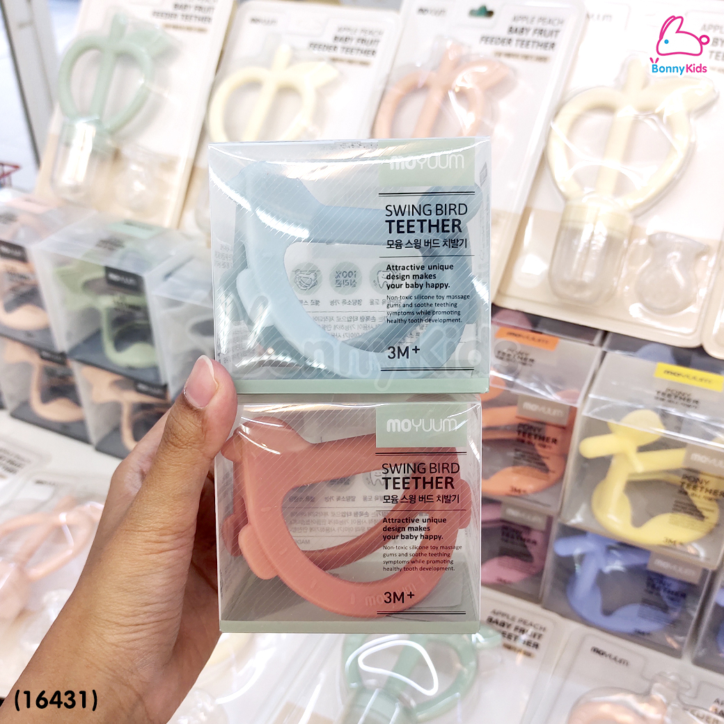 (18416) Moyuum (โมยูม) ยางกัดสวมข้อมือ รูป Swing Bird สามารถวางตั้งได้ ผลิตจากซิลิโคนทางการแพทย์