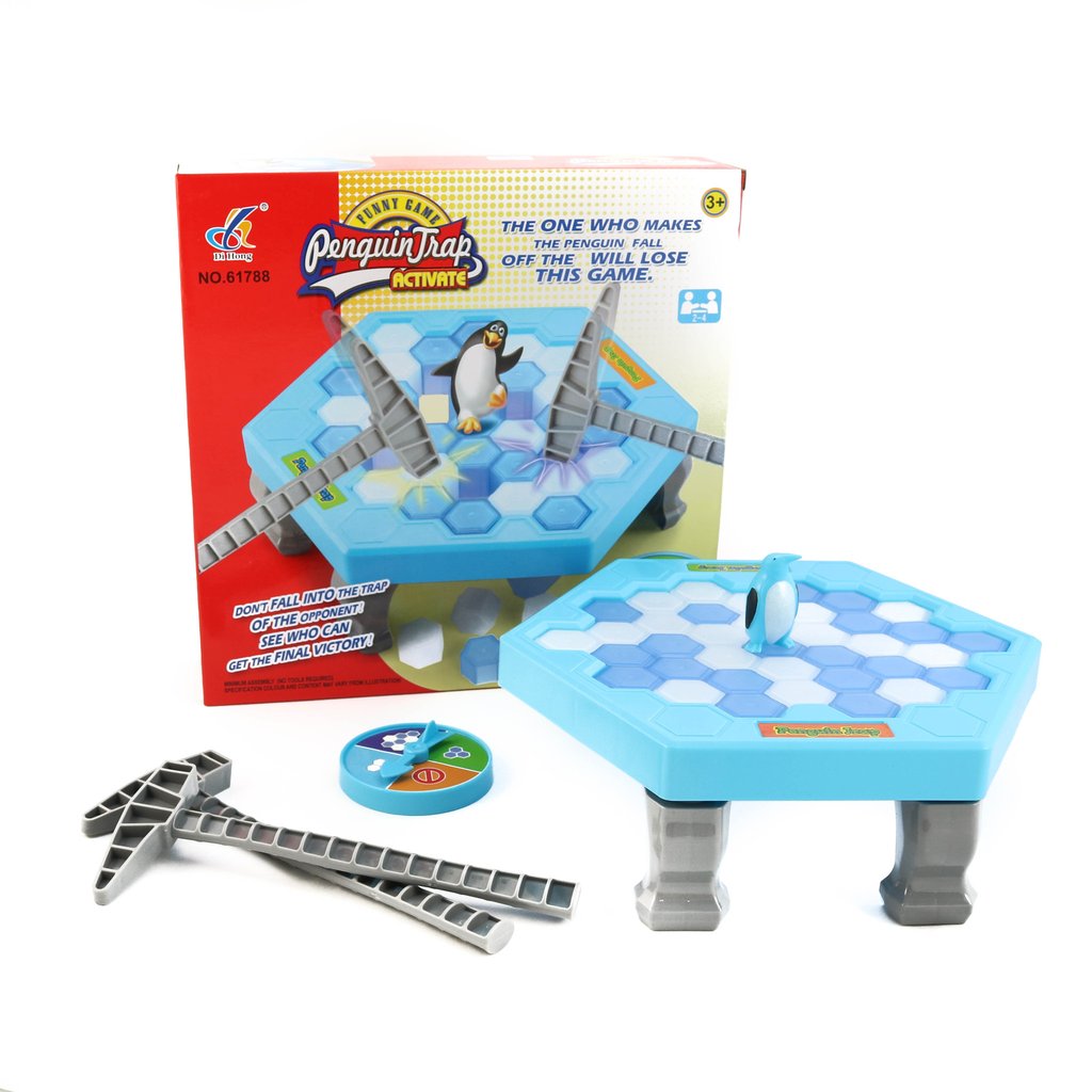 [กล่องใหญ่] ของเล่นทุบน้ำแข็ง ของเล่นเพนกวิน เกมทุบน้ำแข็ง ของเล่นทุบน้ำแข็ง Penguin Trap เกมแพนกวิน แพนกวินน้ำแข็ง 25 X 6 X 26 CM